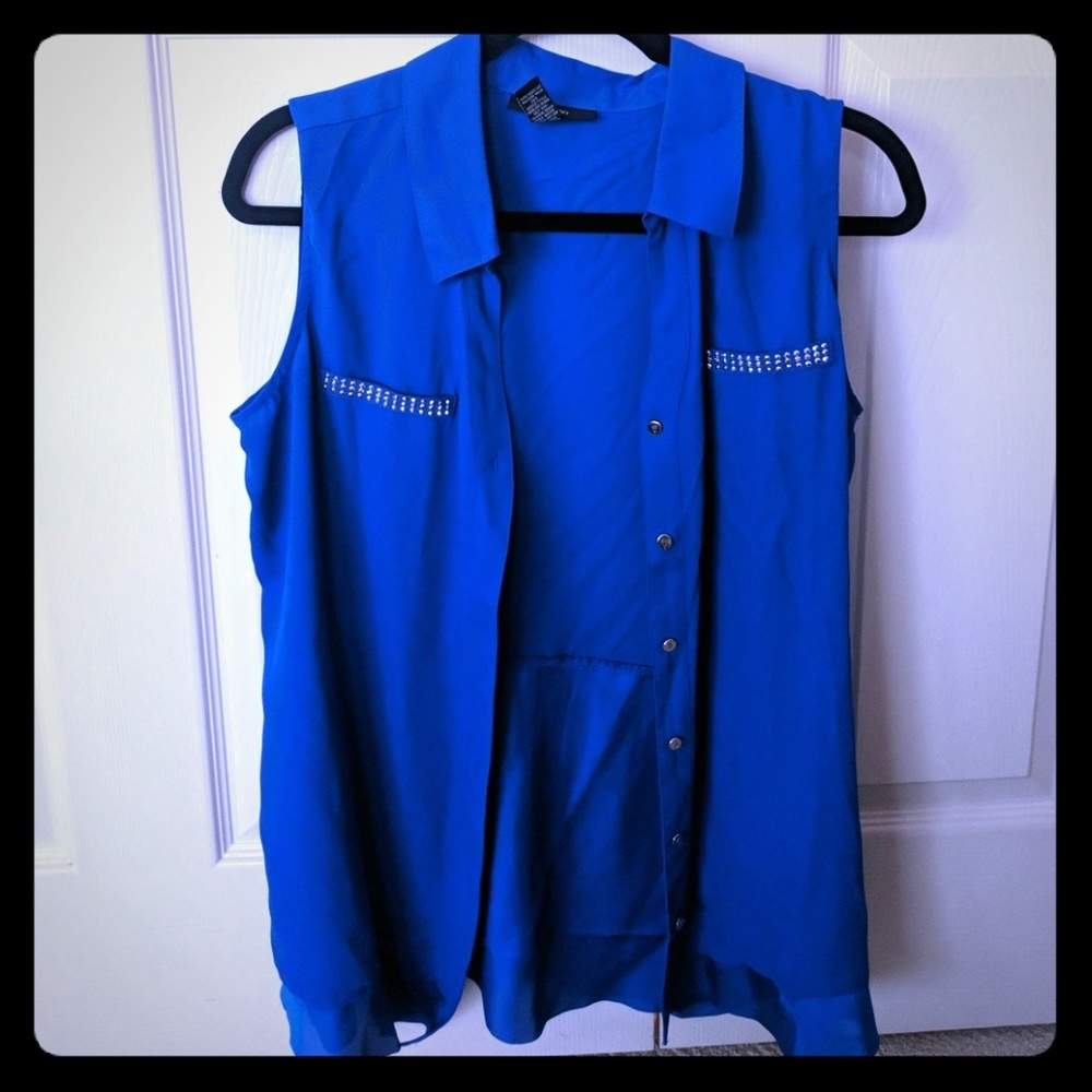 Blue Sheer Vest